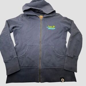 American Giant Sweatshirt Hoodie Womens Medium Blue Long Sleeve‎ Zip Up Adult